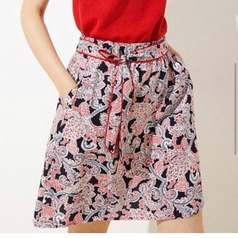 Paisley tie waist skirt from Loft